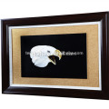 Muur decoratieve MOP Eagle hoofd vorm foto met houten Frame